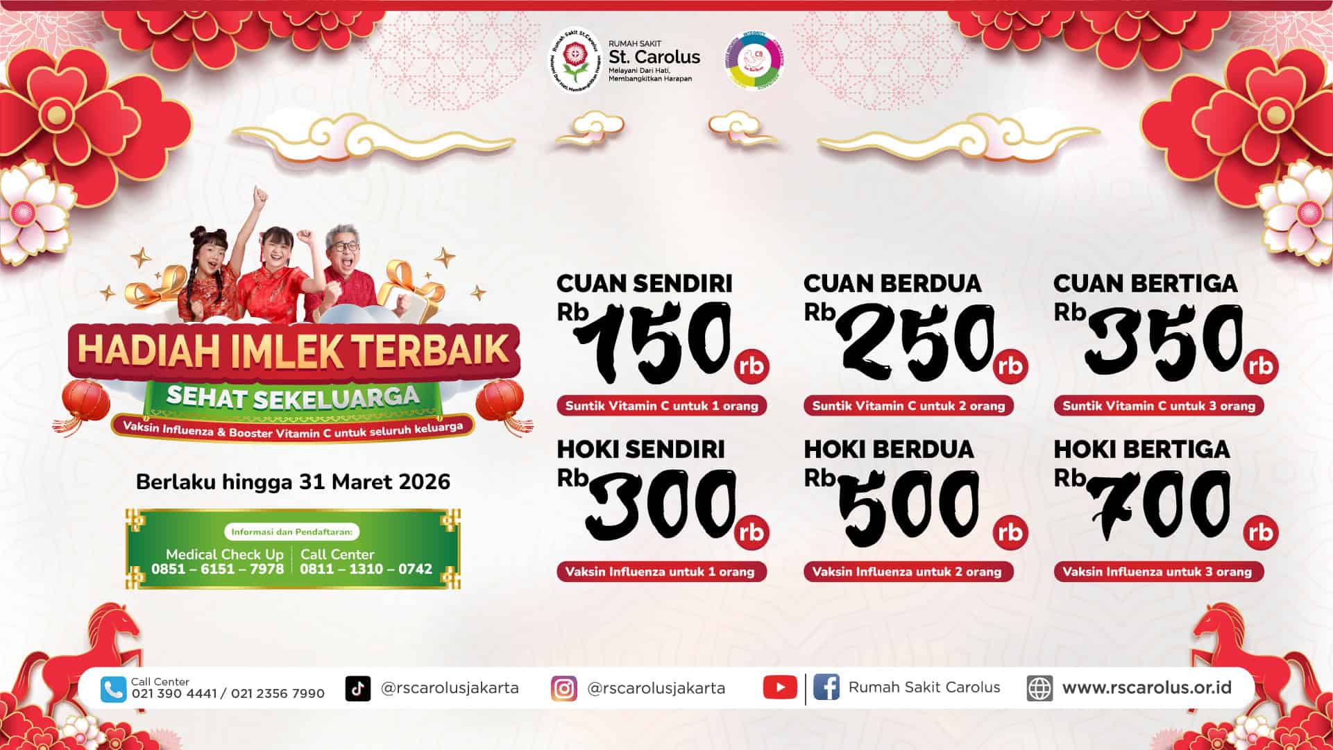 Promo Imlek Vaksin Influenza & Suntik Booster Vitamin C